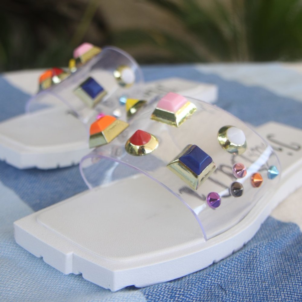 Gem Gemstone Jelly Sandals Slides harajuku Japanese kawaii cute streetwear